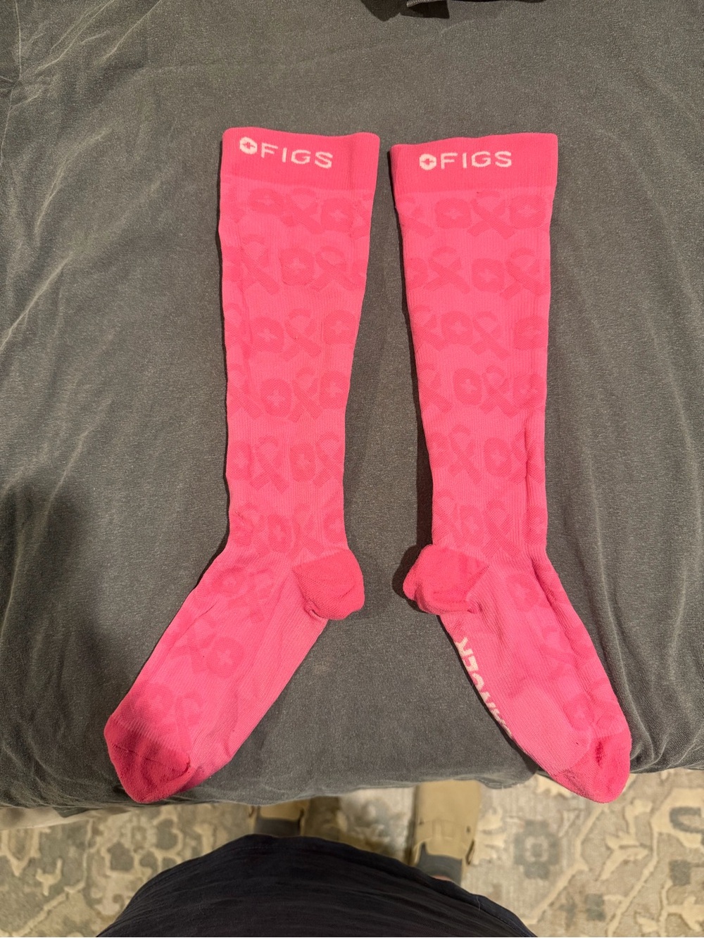 FIGS Women's Knee-High Compression Socks in Hot Pink